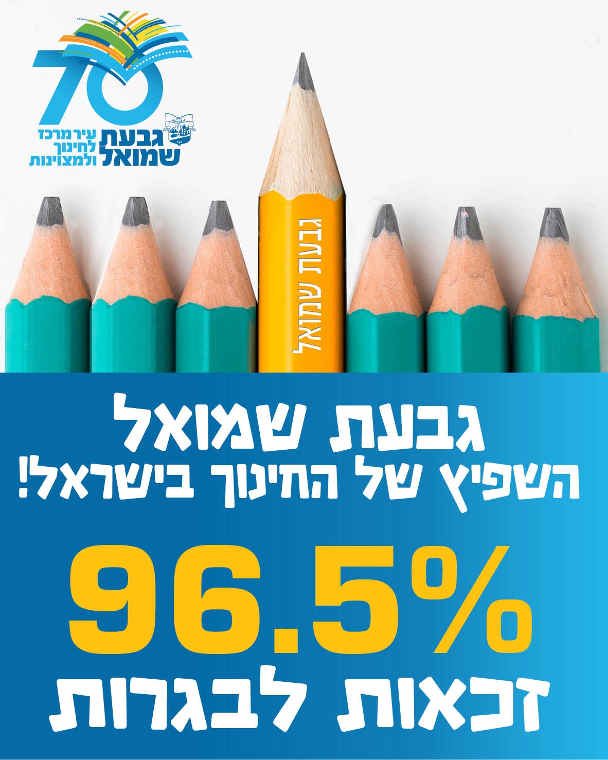 פלייר פרסום - מצוינות בחינוך בגבעת שמואל